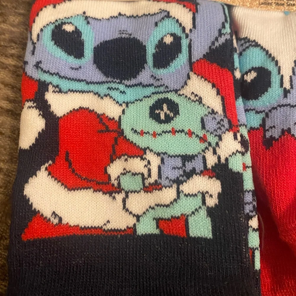 Disney Lilo‎ & Sitch Family Fun Sock Set 4 Pair Crew Sock Set